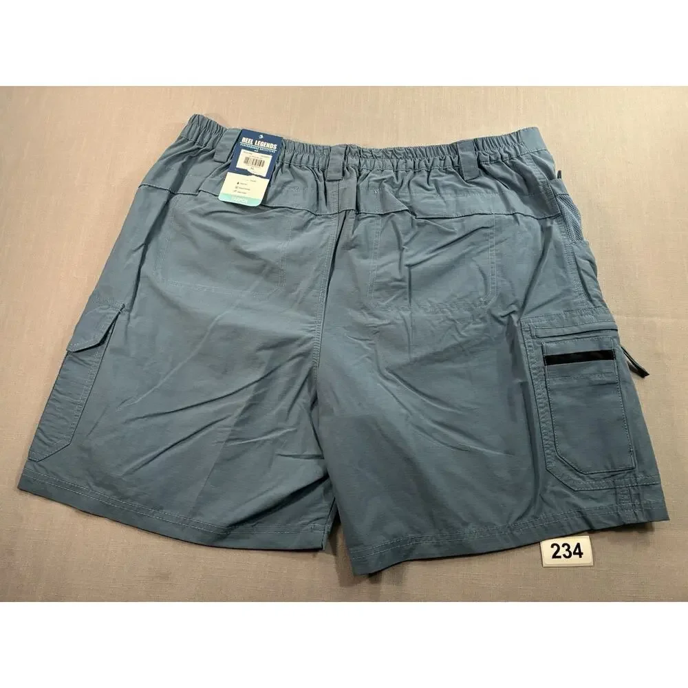 Reel Legends Tarpon Fishing Shorts Mens XL NWT Blue Stretch Performance
